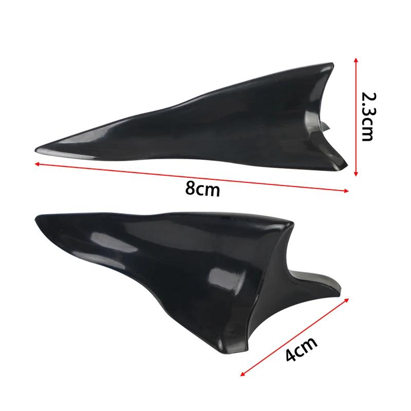 10pcs universal plutonium rear roof shark fins spoiler wing kit car roof spoiler bumpers shark fin diffuser vortex generator