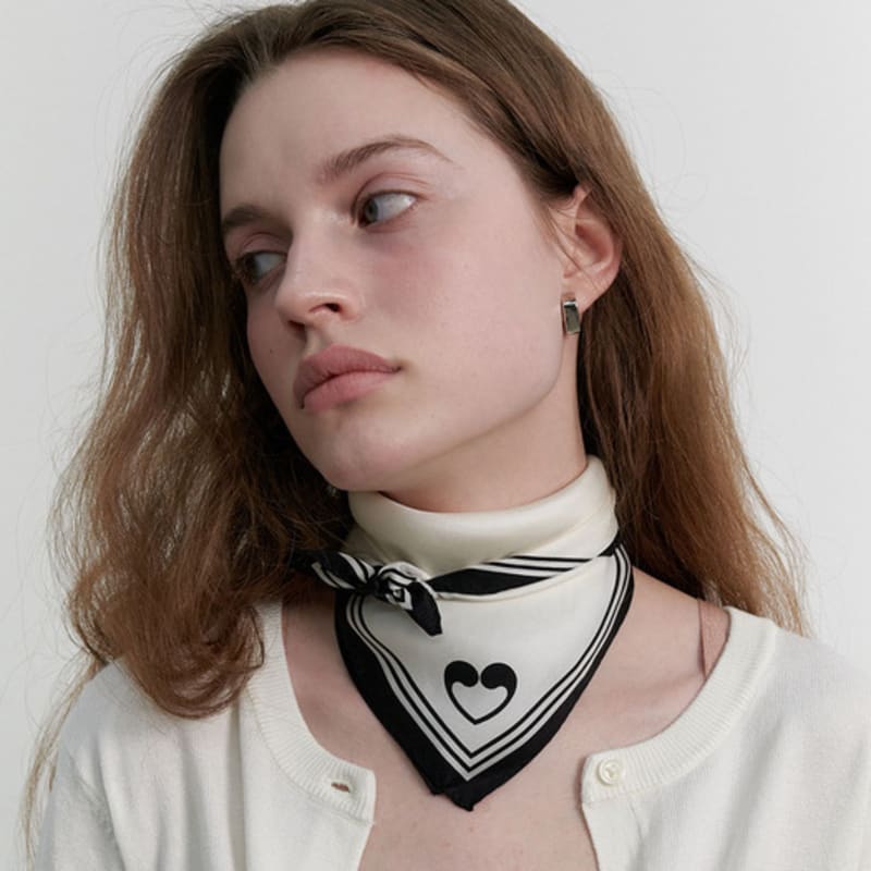 LOVE ME MONSTER Mont Logo Square Silk Scarf (L241MSF010)