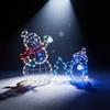Christmas Snowman Metal Garden Decor With Lights For Holiday Festivities