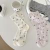 Female Summer Thin Trend Sweet Broken Flower Hollow Out Breathable Boneless in The Tube Pile Socks