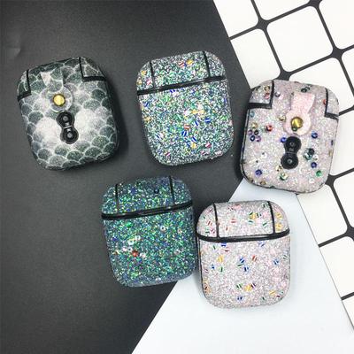 Glitter Earphone Protection Cover for Airpods 1 2 Hard PC Bumper for AirPods 2 Earphone Accessories