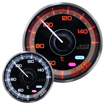 Auto Gauge AUTOGAUGE Oil Temperature Gauge for Cars White/Amber LED
