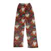Pantaloni casual largi pentru femei cu imprimeu de Crăciun