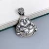 Personality Silver 925 Chain Necklace For Women Jewelry Retro Maitreya Buddha Pendnant Female Amulet Big Belly Buddha Necklace