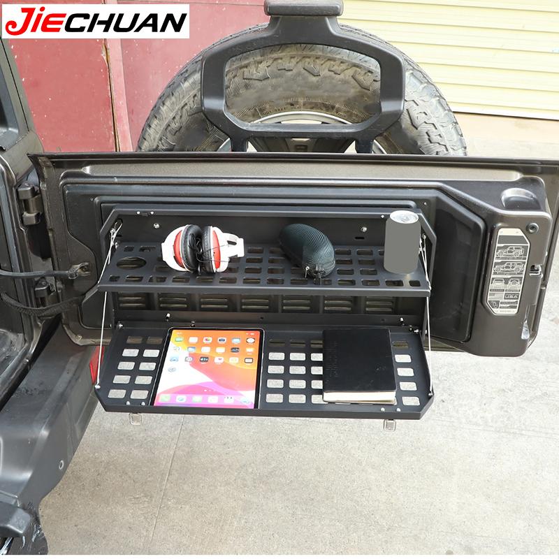 JIECHUAN Tailgate Foldable Table Rear Door Storage Rack Accessories For Jeep Wrangler JK 2007-2017 For Jeep Wrangler JL 2018 Up