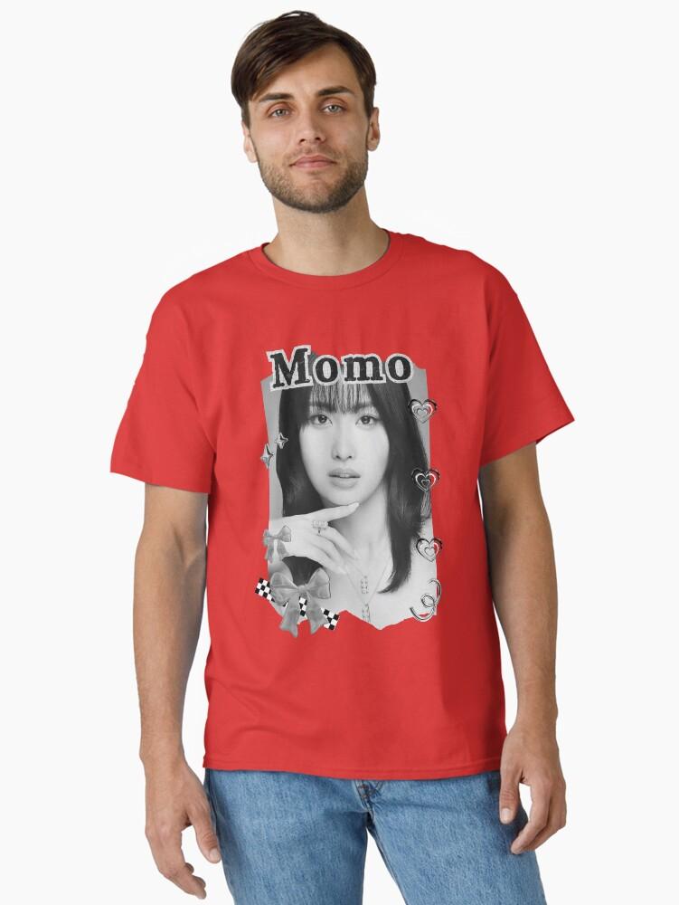 TWICE Momo Kpop Girl Group K-music South Korean Girl Group Black and White Collage Digital Art Portrait Classic T-Shirt
