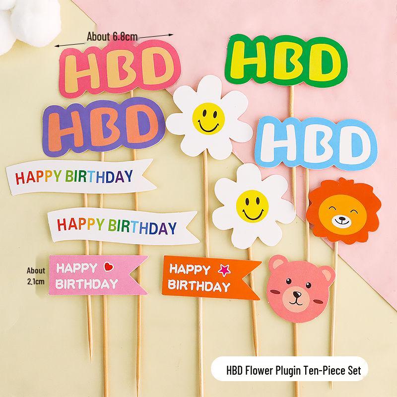Sushi Cartoon Cupcake Toppers - Cute Mini Dessert Cards for Children's Day & Birthday Decorations