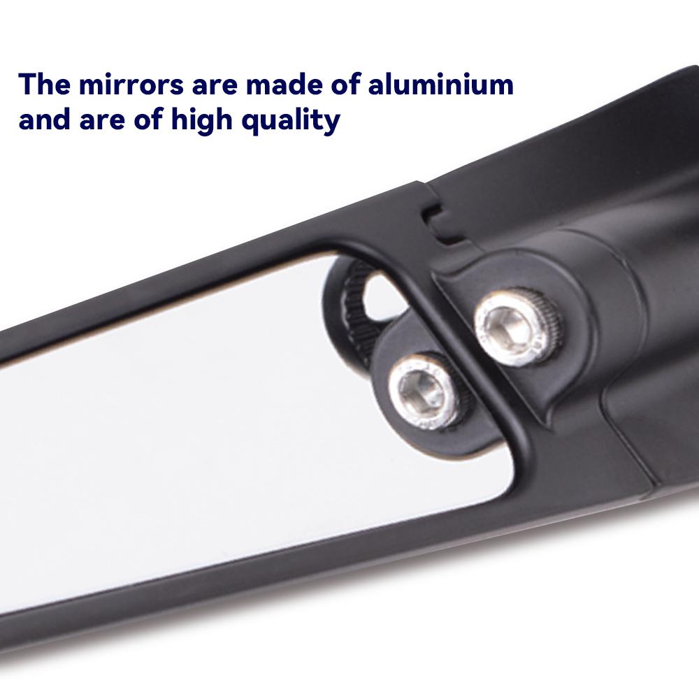 For Kawasaki Ninja 250 300 400 650 H2 H4 Adjustable Rotating Rearview Wind Swivel Wing Side Mirror Modified Motorcycle Mirrors