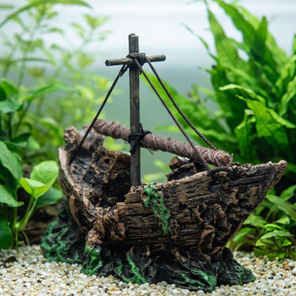 Shipwreck Aquarium Ornament Detailed Decoration