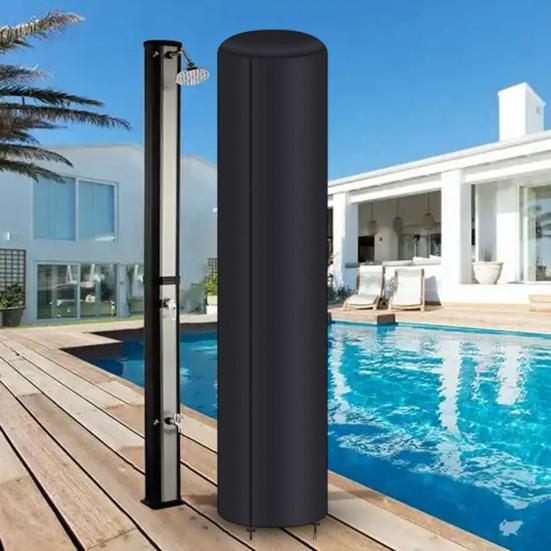 Solar Shower Cover Waterproof Heavy Duty Outdoor Shower Protector Drawstring Windproof Dustproof Cover for 10.6 Gallon Solar Shower Enclosure