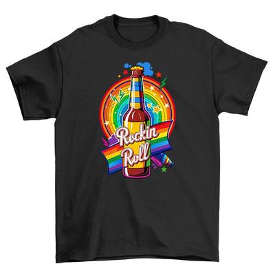 Pride_94 Rainbow and Beer T-shirt - Cheers To Inclusivity! 100% Cotton, Unisex P