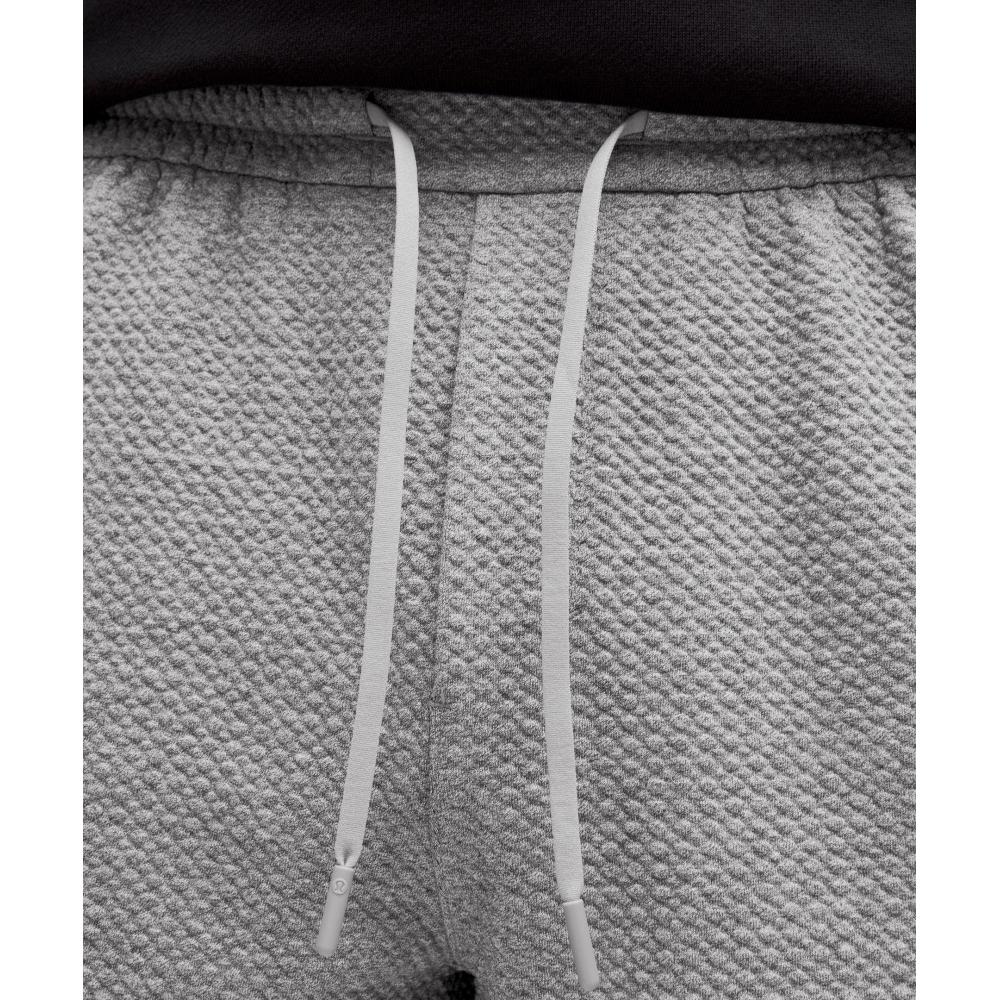 Lululemon Textured Double Knit Cotton Short 7  Heathered Medium Grey Black