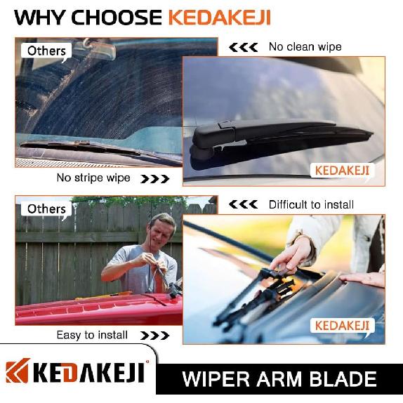 Rear Windshield Wiper Arm Compatible With Ford Escape 2013-2018 Vehicles, Back Windshield Wiper Set Replacement OEM BB5Z17526-C