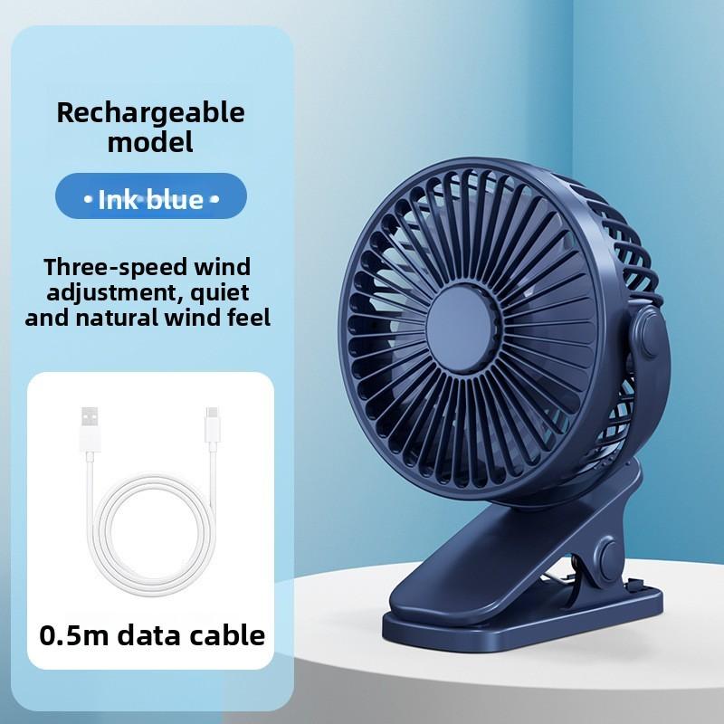 Usb Quiet Portable Desktop Fan With Clip Mount For Room Outdoors Activities Use