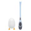 Toilet Brush 360-Degree All-Purpose Silicone Brush with Holder Cartoon Duck Shape Wall Hanging Type Household Toilet Scrubber