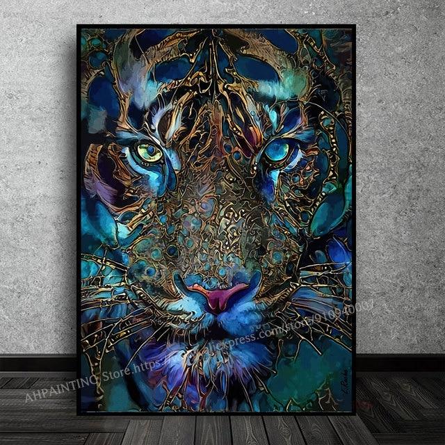 Купить Лев Тигр Обезьяна Живопись Холст Печать Рисунок Абстрактное ...