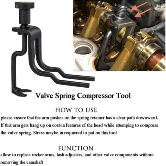 Valve Spring Compressor Tool For Ford 4.6L 5.4L 6.8L 3V Engines - Service Camshafts, Valve Springs, Valve Seals, Retainers, Rocker Arm Remover,