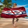 Cagliari Football Club Crest Beach Towel Microfiber Beach Towel, Lightweight and Quick-Dry, for Summer Travel, Swimming Pool Fan Birthday Gift