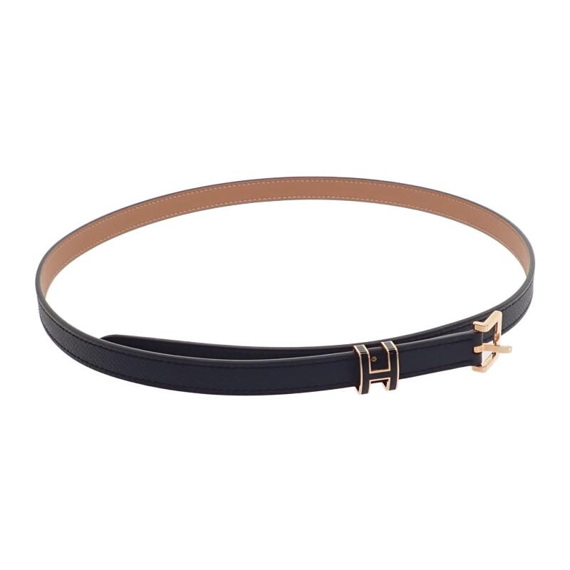 HERMES  H081087  belt black Epsom Women