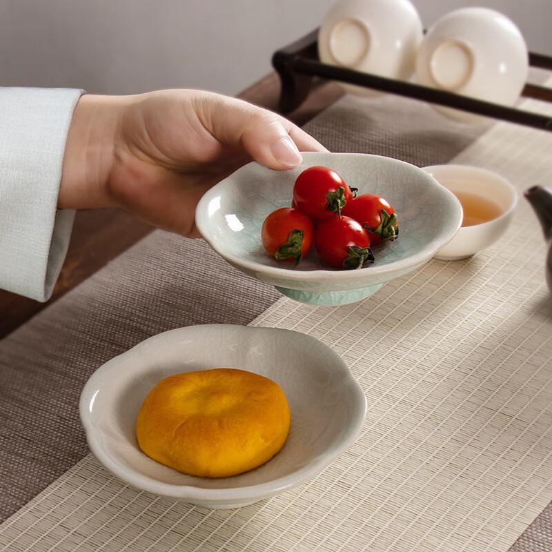 Zhinianhua Chinese Ceramic High-Foot Fruit & Dessert Plate Set