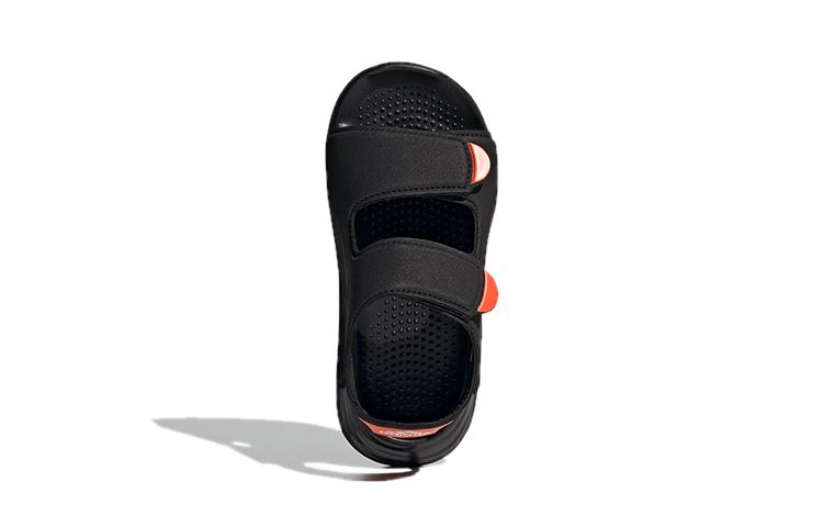 Adidas Swim Sandal Synthetic Leather Children's Sandals Black Orange Children Aged 3 7 Years Old FY8936