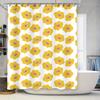 Modern Bathroom Shower Curtain Waterproof Home Decor Yellow Floral Design Customizable Size Perfect for Your Personal Space