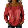 2026 Women's One-Shoulder Strap Long Sleeve Top for Spring, Summer, and Autumn