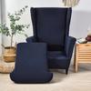 Ohrensessel Überwürfe 2 Stück / Set Dehnbares Lycra Ohrensessel Esszimmerstuhl Abdeckungen Sofa Möbel Überwurf Einfarbige Möbel Schutzhülle