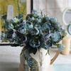 Ny! 1 Bukett Europeisk Vakker Bryllup Mini Peon Kunstig Silkeblomstbukett Brud Hjemmedekorasjon Billige Falske Blomster
