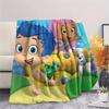 Bubble Guppies  Print Flannel Blanket, High Quality Comfortable for All Seasons, Home Decor, Warmth and Comfort