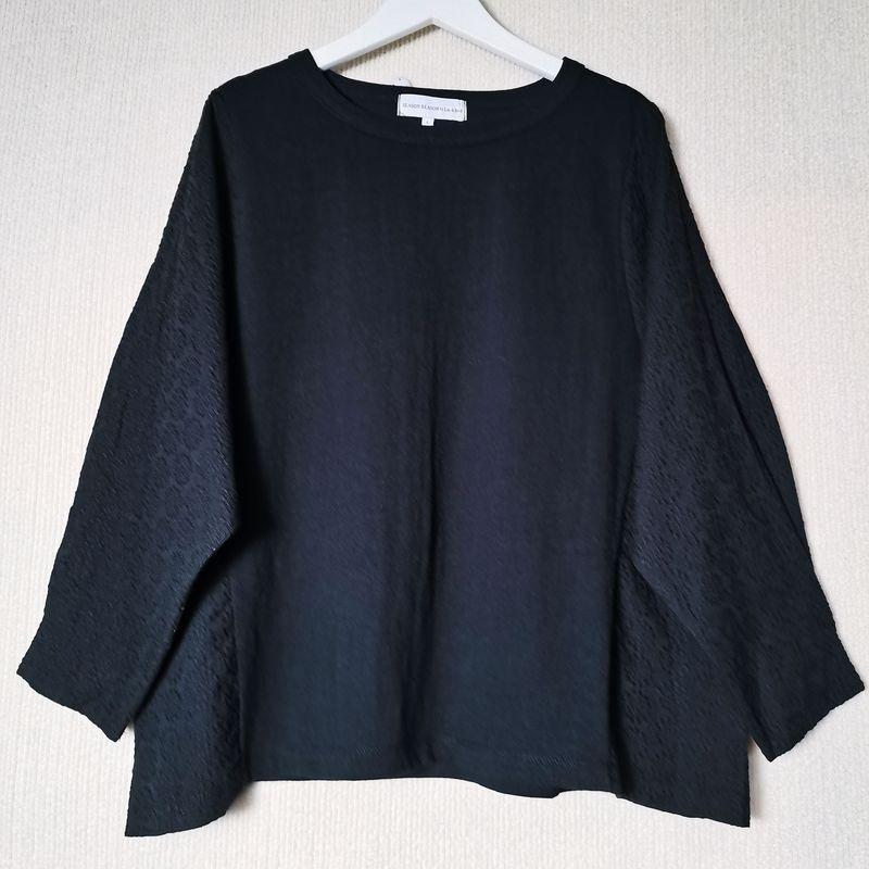 Export Original Single round Neck Pullover Pure Cotton Embroidery Stitching Eight-Quarter Sleeve Shirt Women's Short Loose-Fitting Casual T-shirt