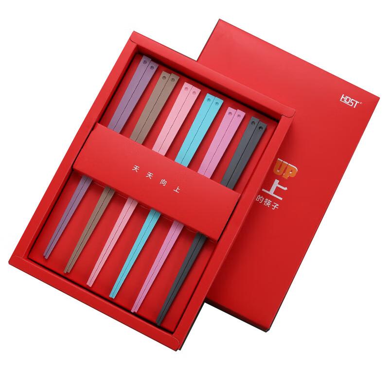Huadian Shitong Everyday Progress Floating Alloy Chopsticks Gift Set