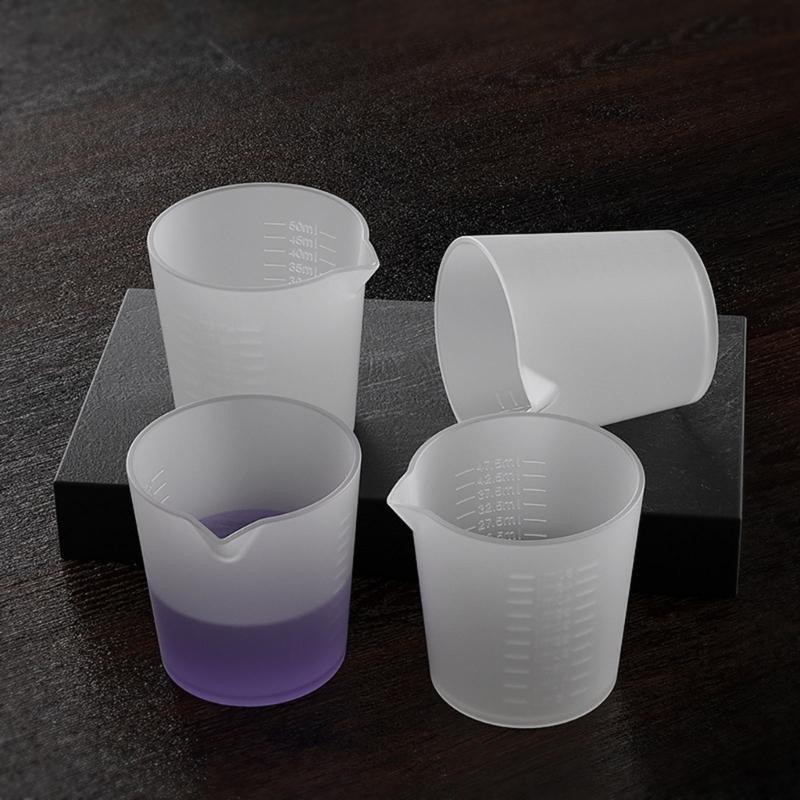 Durable 50ml Measuring Cup Multipurpose Silicone Nonstick Mixing Cup with Precise Scale for Resin DIY Craft Capacity Cup