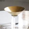 Golden Fruit Bowl Glass Base Creative Storage Tray Dessert Plate Fruits Plate Living Room Coffee Table Household Fruit Tray