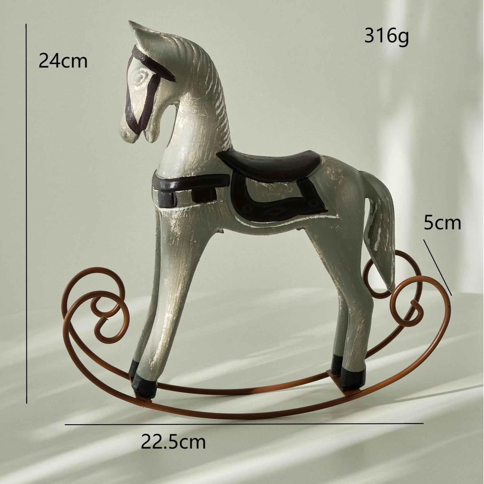 

Скандинавская Ретро Потертая Деревянная Лошадка-Качалка Орнамент для Дома и Декора Детской Комнаты.