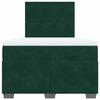 Cadre de lit avec matelas - 120x190 cm - Tête de lit réglable - Velours vert foncé - 2 places