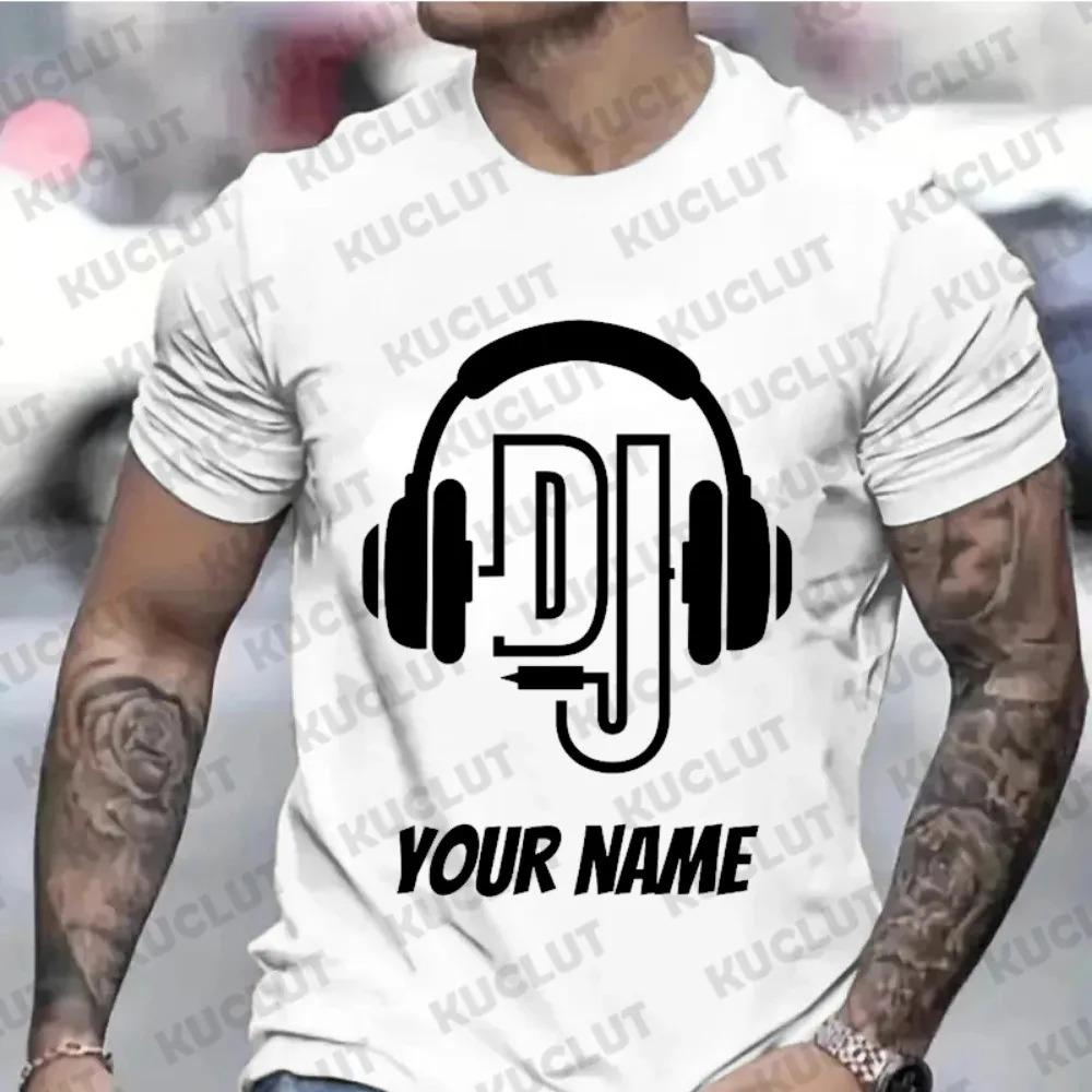 Přizpůsobené jméno Dj tričko Vlastní jméno Logo Košile pro DJ's Oblečení Vlastní personalizovaný dárek pro muže Hudební dárek Dj DIY trička