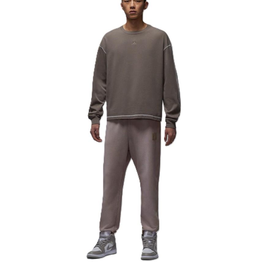 Jordan Flight Year Of The Horse Limited Edition Cny New Year Soft Round Neck Long Sleeve T-Shirt Men tops Olive-Gray IF1830040