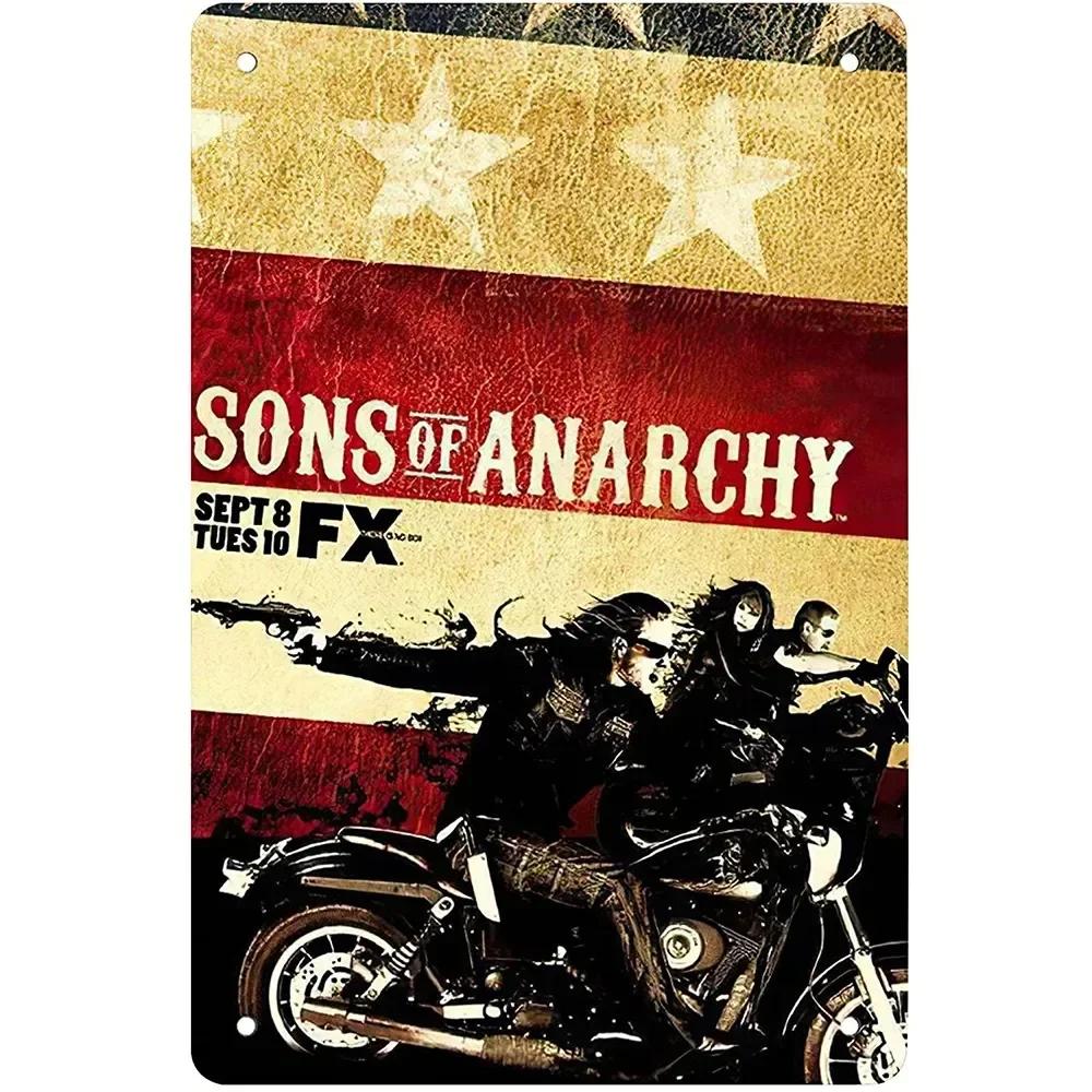 Metall Blechschild Sons of Anarchy Fear The Reaper Plakette Poster Bauernhof Zuhause Café Wanddekoration Vintage Metallplatte 12*8 Zoll