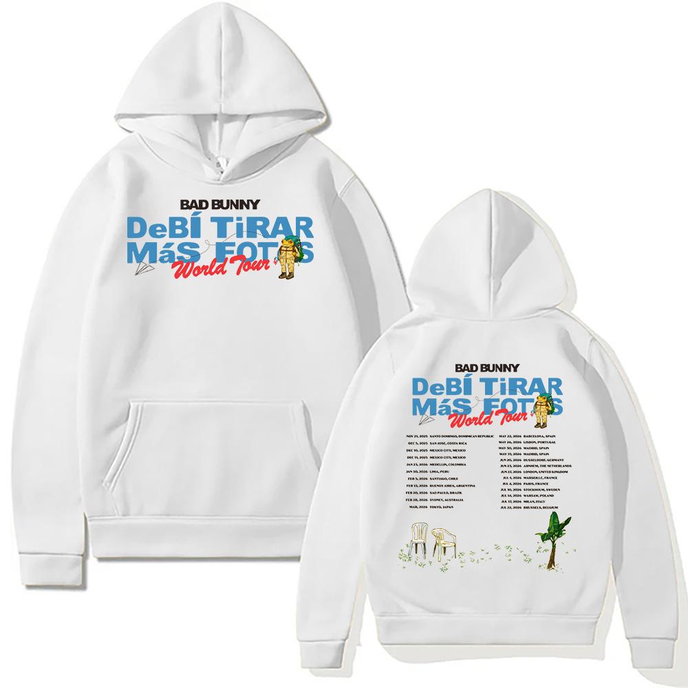 Bad Bunny World Tour Fashion Hoodie Bad Bunny DeBí TiRAR MáS FOToS Pullover Trends Creative Fans Gifts Clothes Sweatshirt Unisex