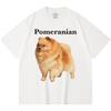 230GSM 100% bavlněné tričko s potiskem pomeraniana, vtipná trička ve stylu Harajuku, tričko z česané bavlny