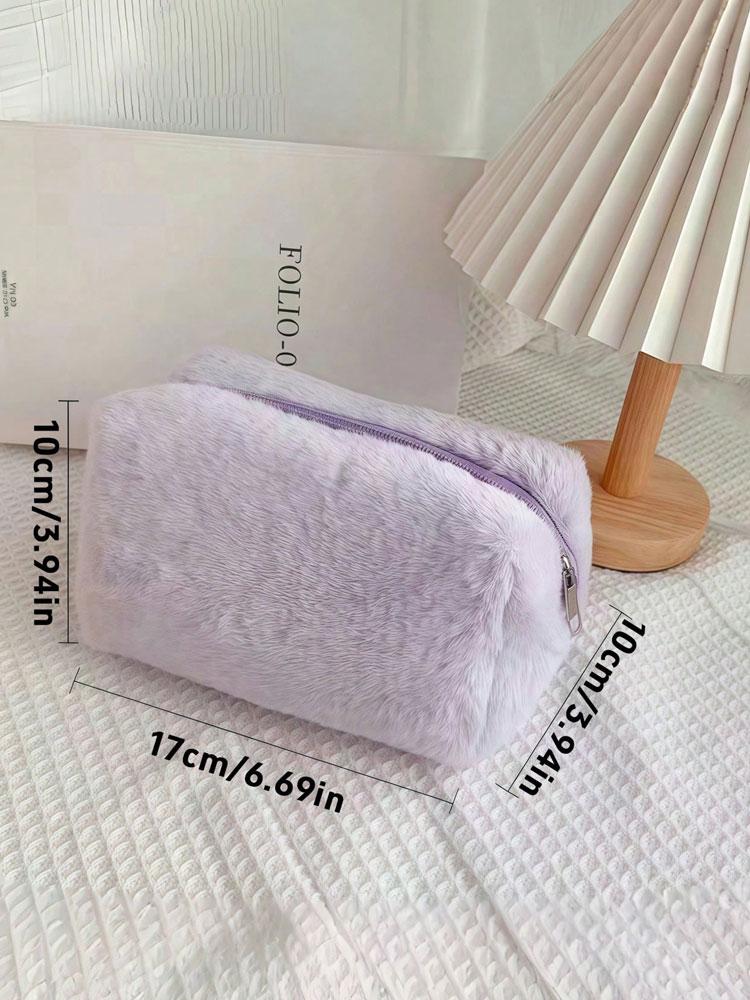 1PC Plush Makeup Bag, Small Design, Lovely, Advanced, Convenient Storage Bag, Large Capacity, Multi-layer Bag