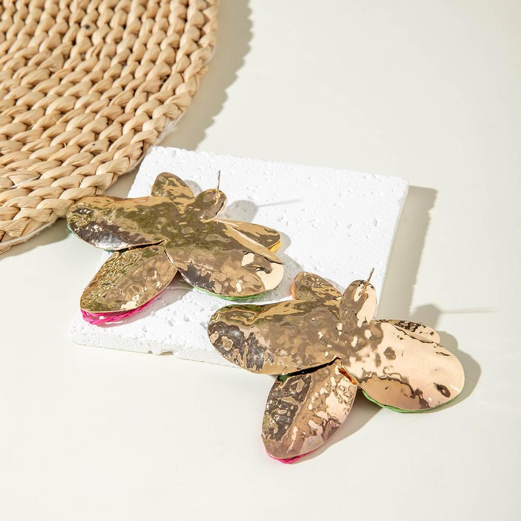 Boucles d'oreilles Fleurs Lafite Style Dopamine Coloré d'Été pour Femmes, Bijoux Doux et Mignons Adaptés pour Voyager avec des Boucles d'Oreilles