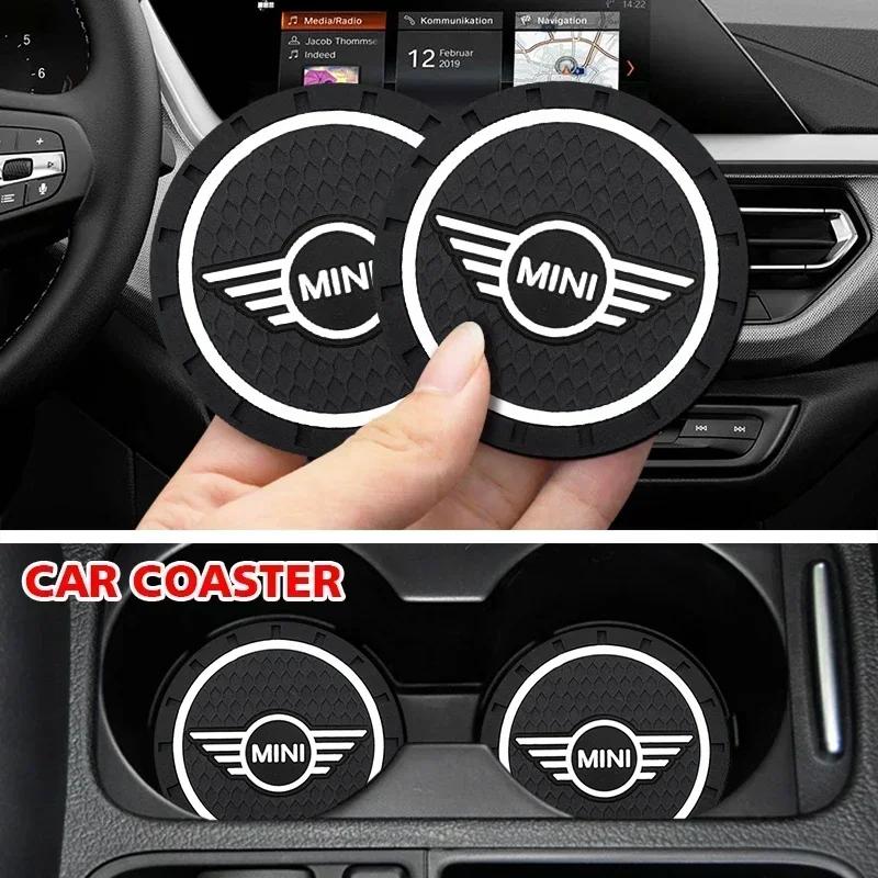 X5 X7 For BMW Car-Styling PVC Car Non-slip Coaster Mat Water Cup Pad For Mini Cooper One S JCW R55 R56 R60 F55 F56 Countryman Au