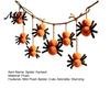 Cute Spooky Party Decorations 78 Inch Halloween Hanging Spider Banner, Mini Black Orange Plush Decor Pom Garland for Party, Fireplace, Wall