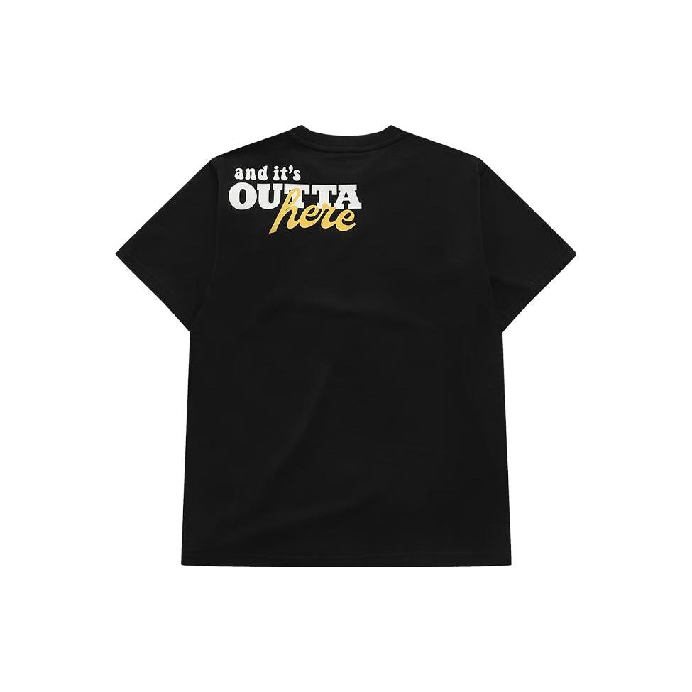 Fila Fusion Letter Print American Retro Sports Short Sleeve T-Shirt Men Tops Black T11M332106FBK