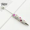 Comfortable Grip Beaded Pens Glitter Beadable Ballpoint Pen, Sparkly Rhinestone Star Moon Plastic DIY Handmade Gel Ink Pen for School Projects, Crafts