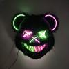 Maschera Facciale LED Luminosa Orso Sanguinante Maschera Luminescente per Decorazione Festa Festival Cosplay Accessori Costume Maschera più Venduta