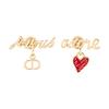Herz Design Metallohrringe Damenohrringe Gold E3396WOMLQ_D309