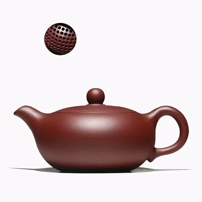 

250 мл Китайский Исинский Чайник из Фиолетовой Глины, Чайник с Фильтрацией Шариками, Чайник для Красоты на Заказ, Заварник для Традиционного Чая Зиша, Чайные Аксессуары